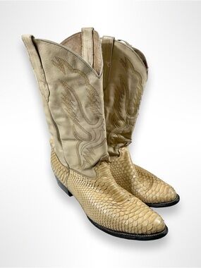 CIRCLE G vintage 80s python skin western boots